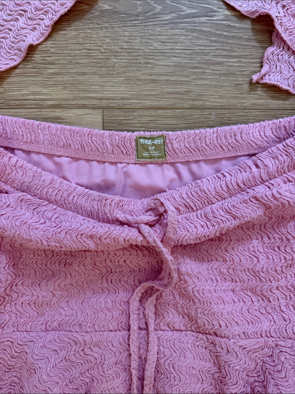 Free People Pink Ruffle Tiered Mini Skirt Set - Picture 2 of 4
